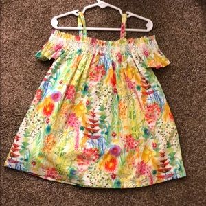 Janie and Jack off shoulder floral dress